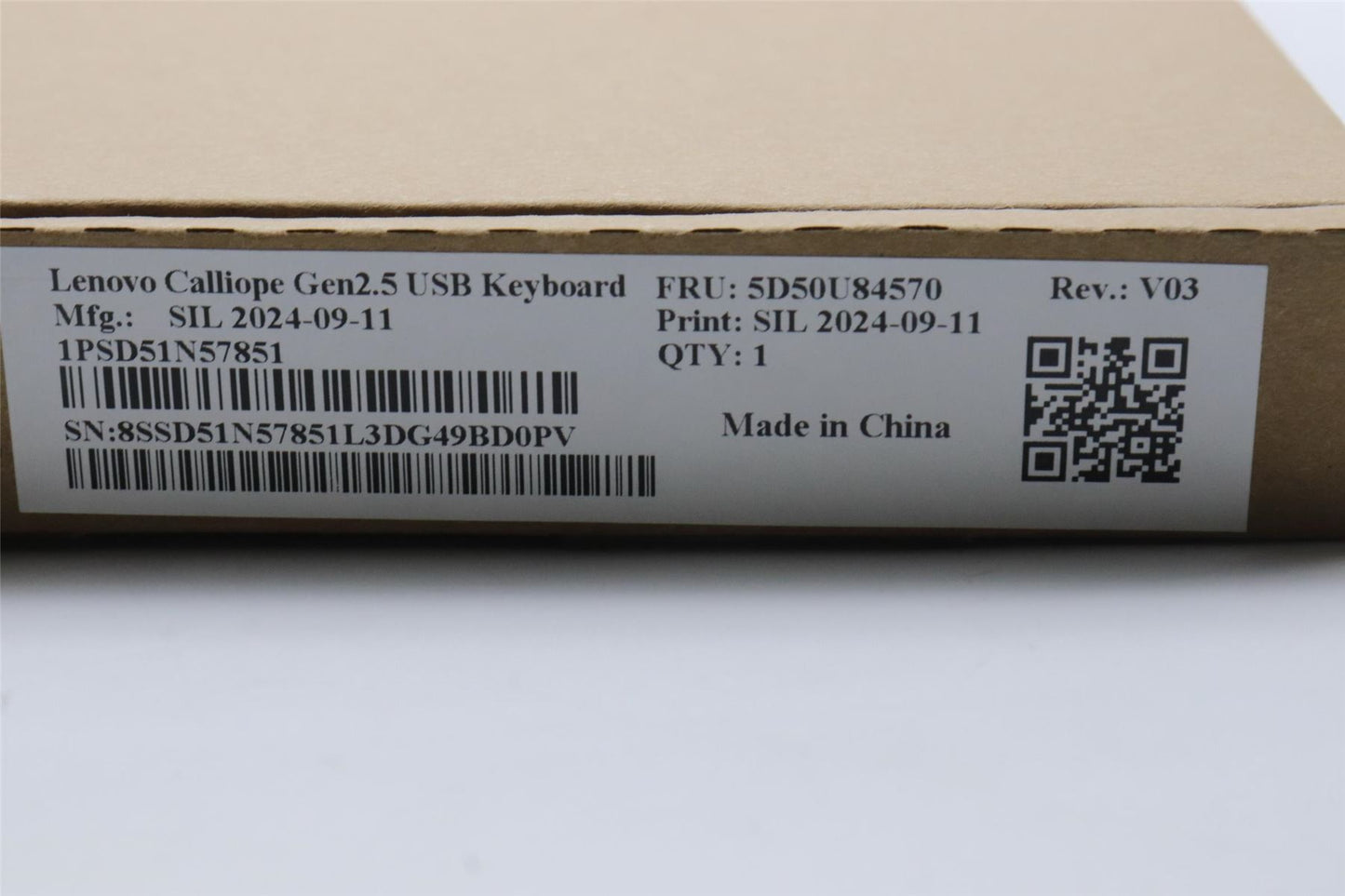 Lenovo DT_KYB Calliope USB G2.5 BK_BE-En 5D50U84570