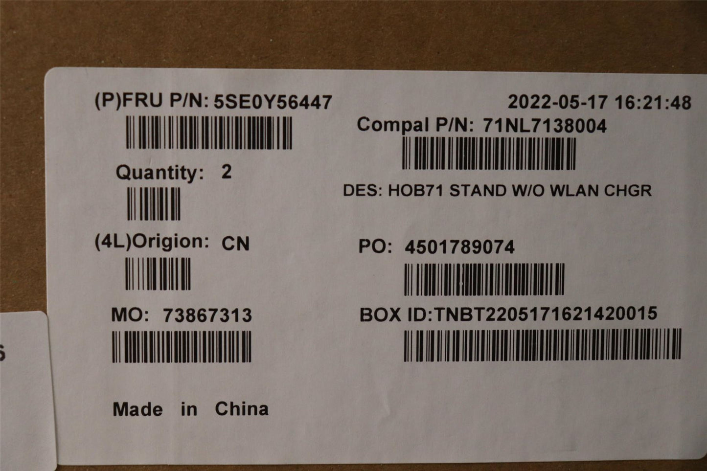 Lenovo STAND FRU,STAND,Tilt,SG,AIO 570-24 27 5SE0Y56447