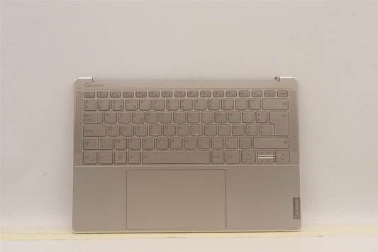 Lenovo Yoga 9 14IAP7 Palmrest Cover Touchpad Keyboard Belgian Silver 5CB1J10172