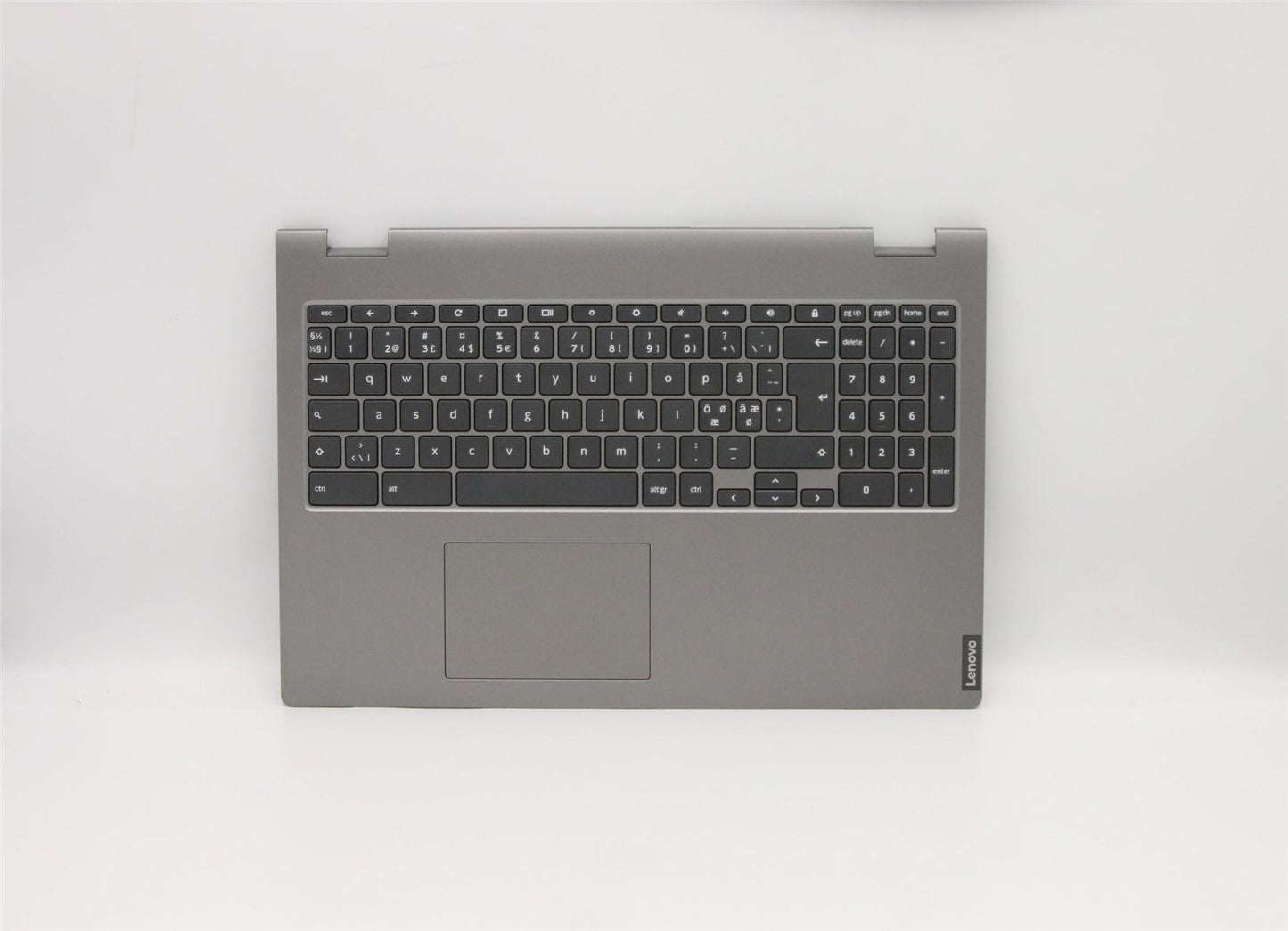Lenovo C340 15 Palmrest Cover Touchpad Keyboard Nordic Grey Backlit 5CB0U43710