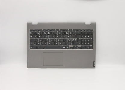 Lenovo C340 15 Palmrest Cover Touchpad Keyboard Nordic Grey Backlit 5CB0U43710