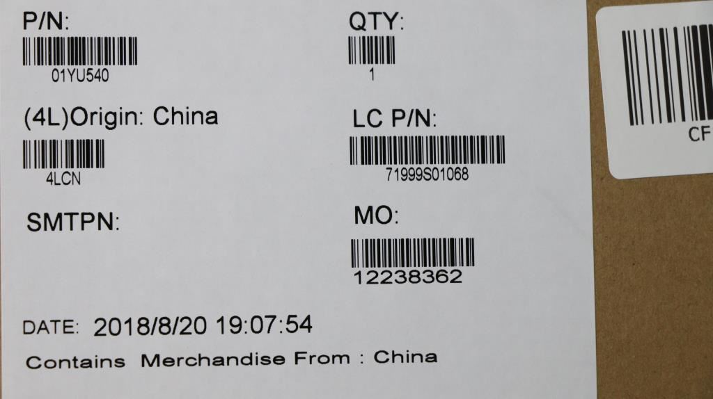 Lenovo MECH_ASM GRP_KBD_Bzl_TW,FPR,SV,CHY 01YU504