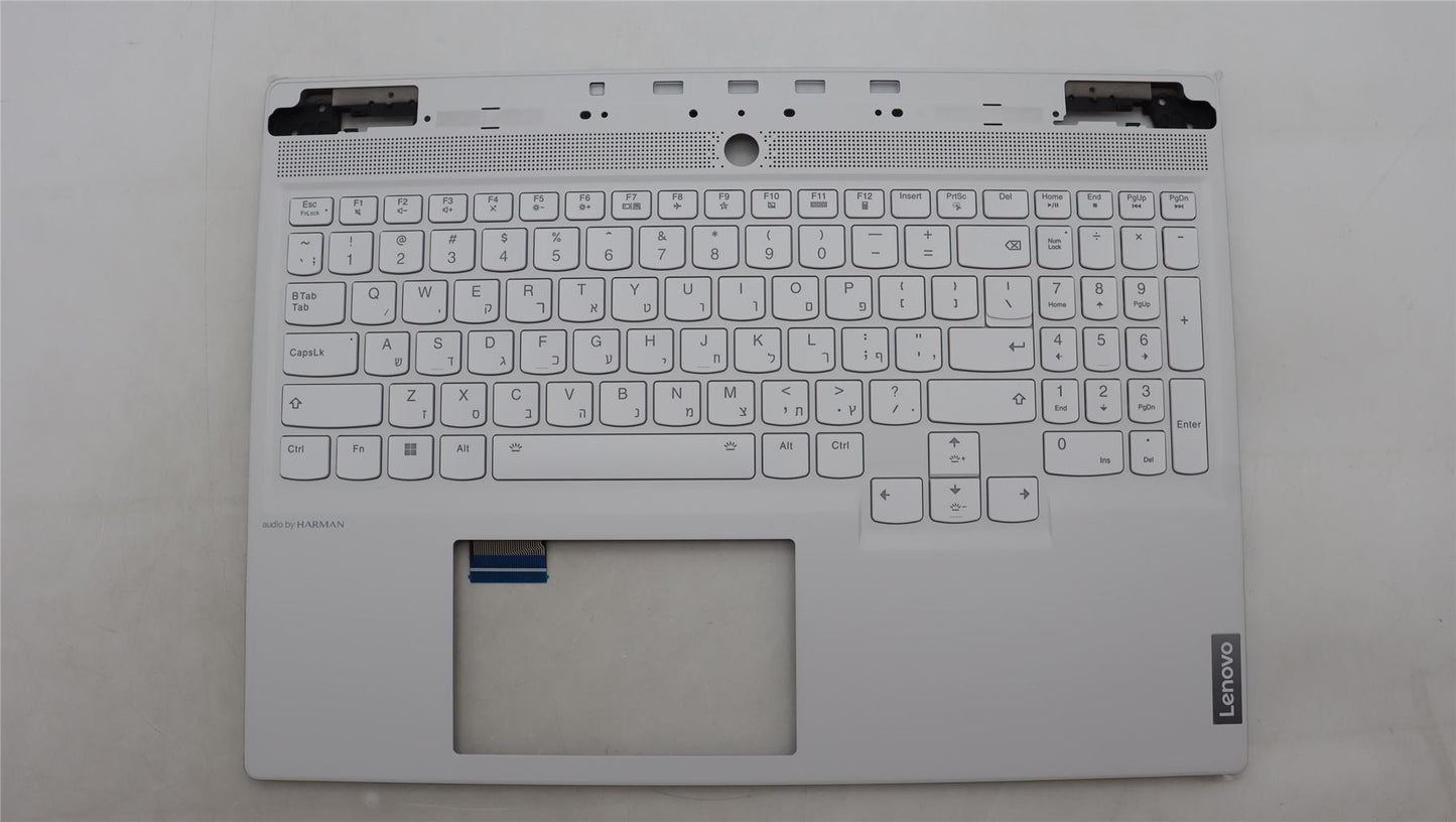 Lenovo Legion S7 16IRH8 Keyboard Palmrest Top Cover Hebrew White 5CB1L83642