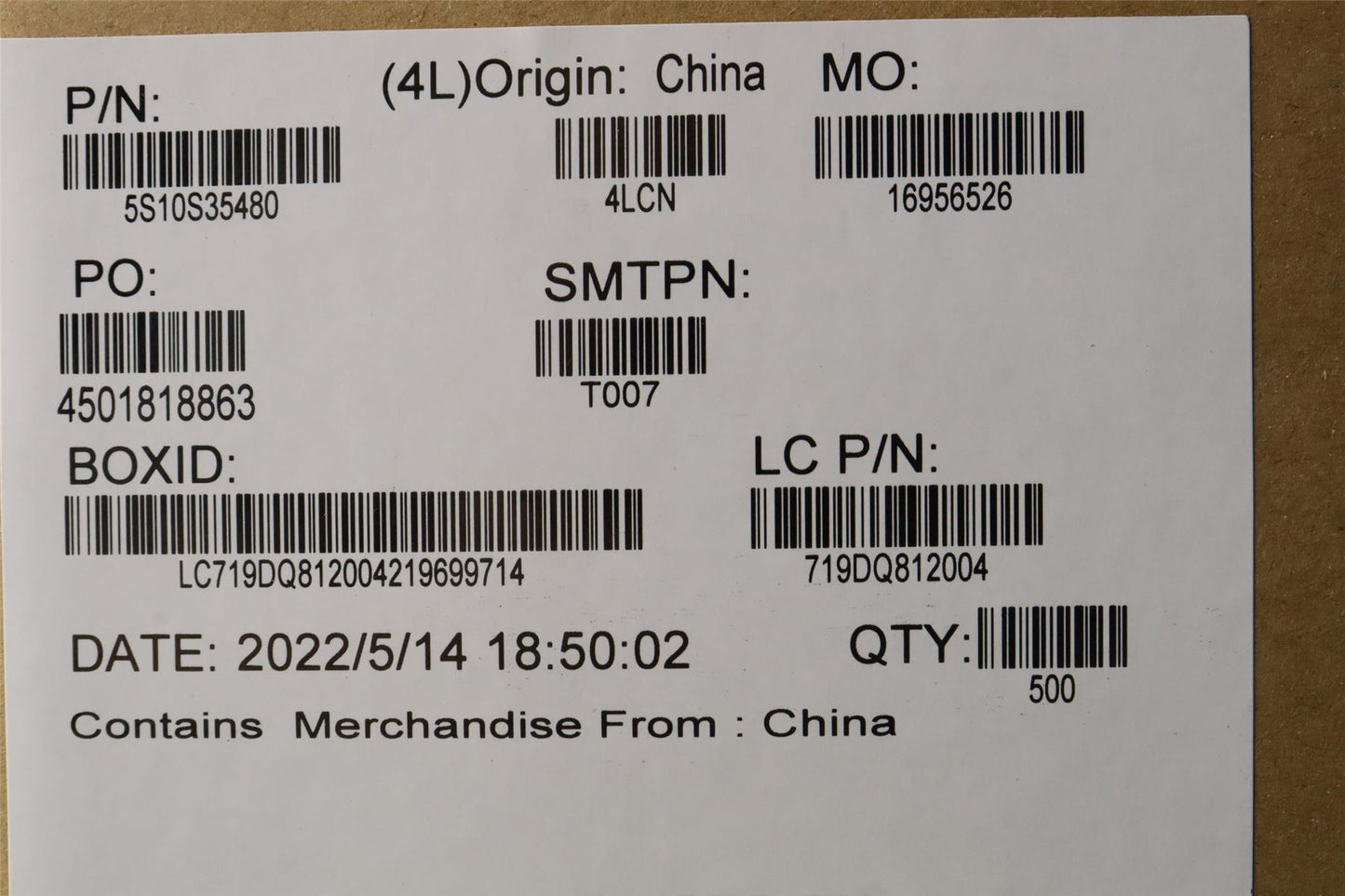 Lenovo SCREW Screw L82TD M2 * L3.5 (OD4,T0.5) 5S10S35480