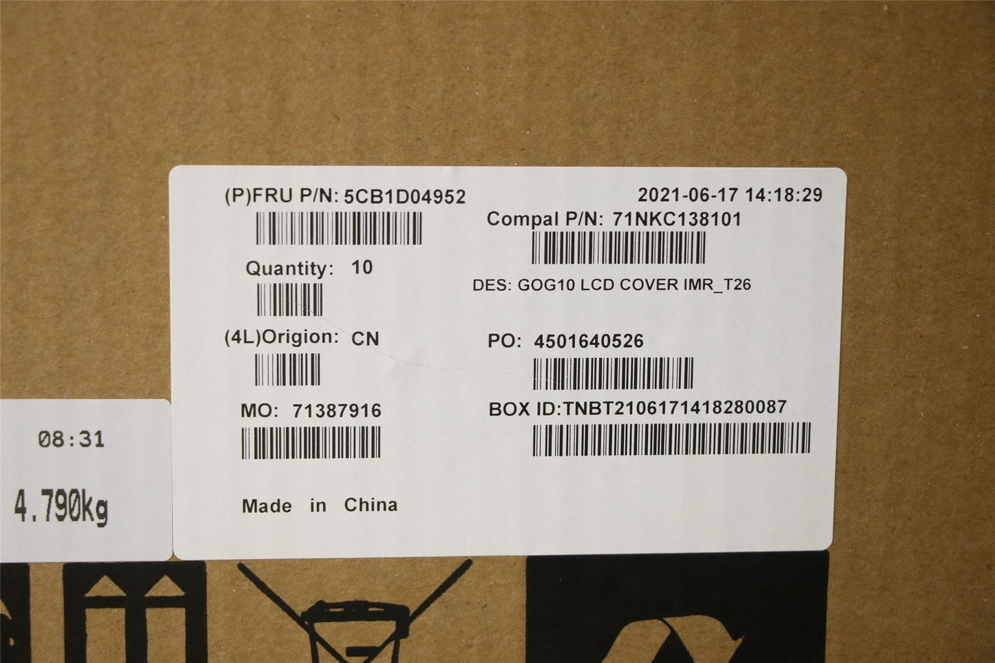 Lenovo LCD Cover C 82K1_T26 5CB1D04952