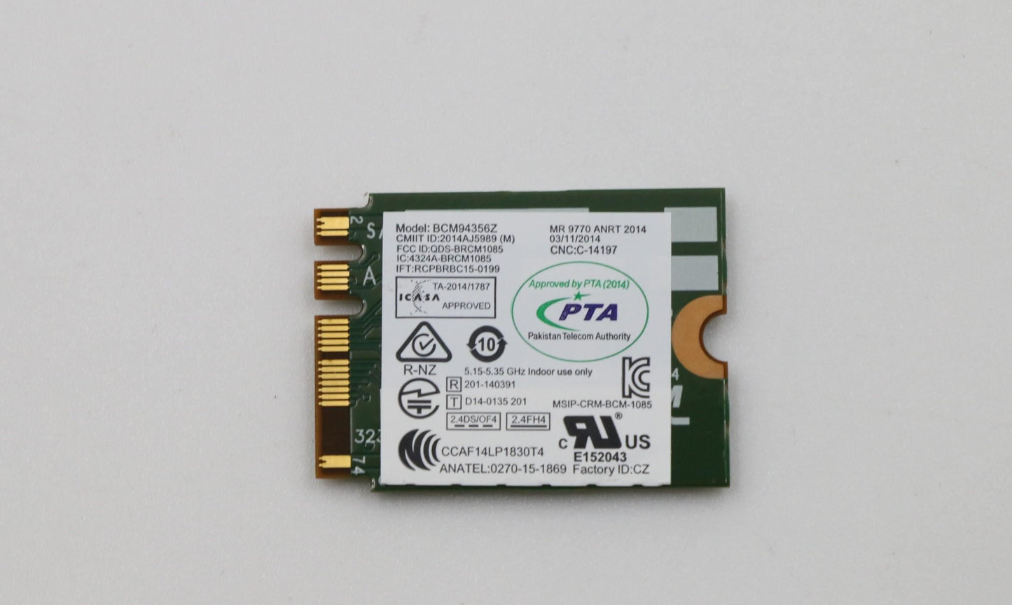 Lenovo Wireless,CMB,LTN,4356FCC LiteOn Board 00JT513
