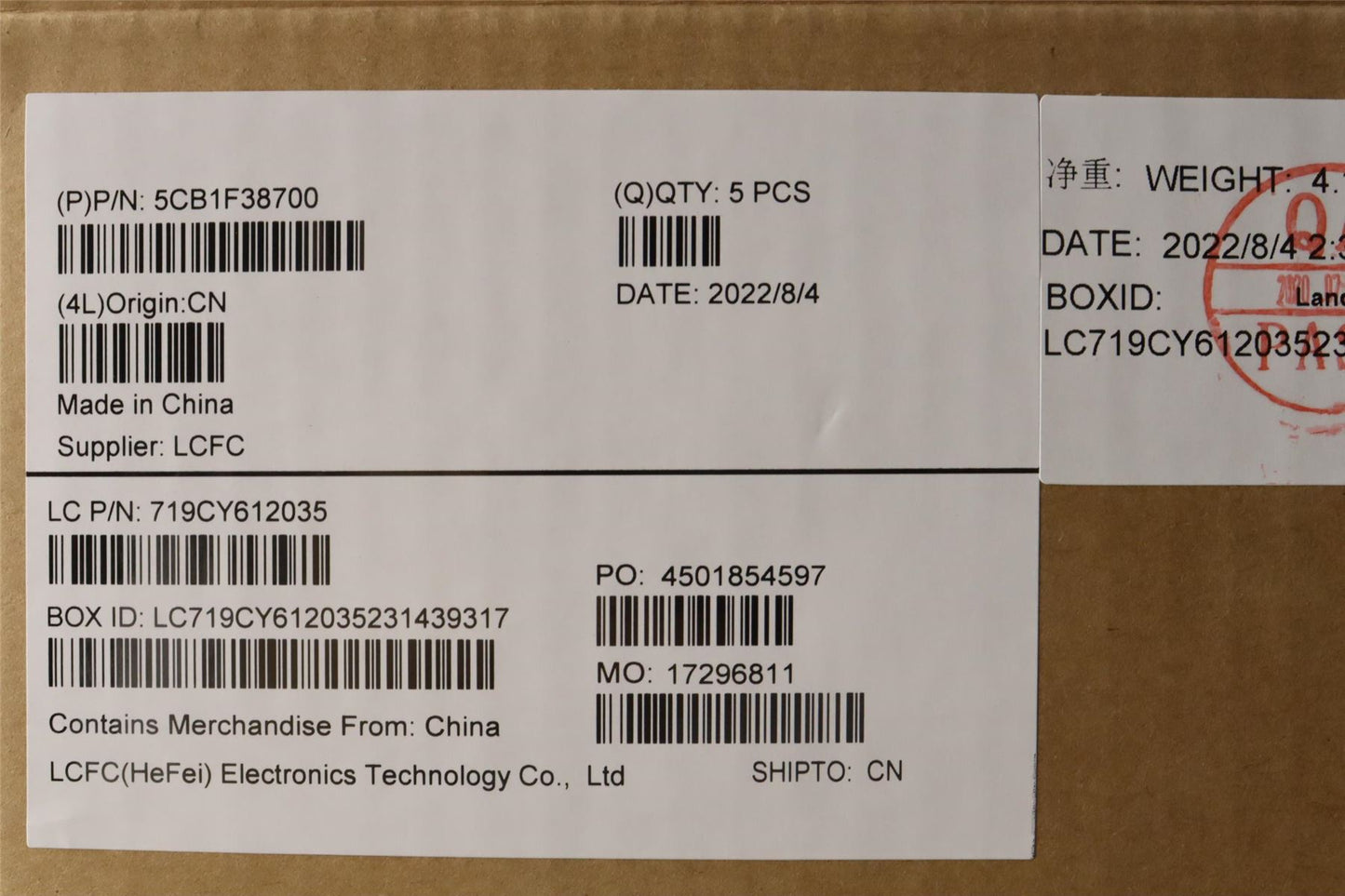 Lenovo Upper Case ASM_EUROENGL82RBCLGYRGB 5CB1F38700