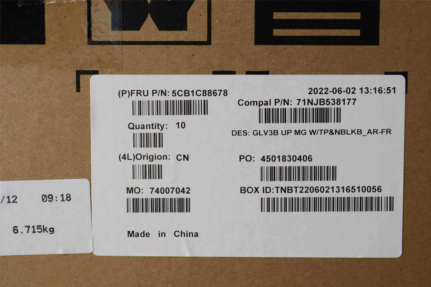 Lenovo ThinkBook 15 G3 ACL Palmrest Cover Touchpad Keyboard Grey 5CB1C88678