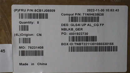 Lenovo UpperCaseASM_GER C82SD ALCG FPNBL 5CB1J08509