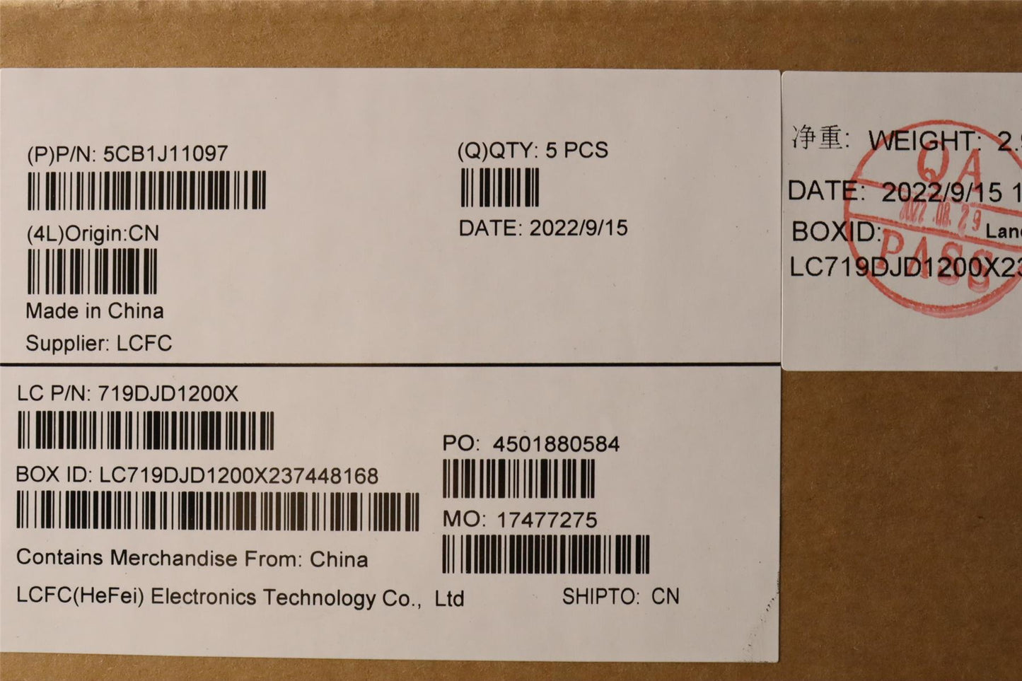 Lenovo Upper Case ASM_POR L82QF NFPSB 5CB1J11097
