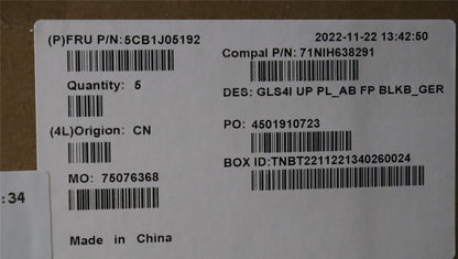 Lenovo UpperCaseASM_GER C82SD PLAB FPBL 5CB1J05192