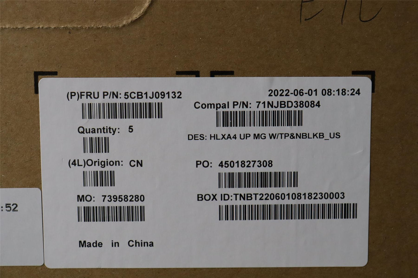 Lenovo ThinkBook 14 G4 IAP Palmrest Touchpad Cover Keyboard US Grey 5CB1J09132