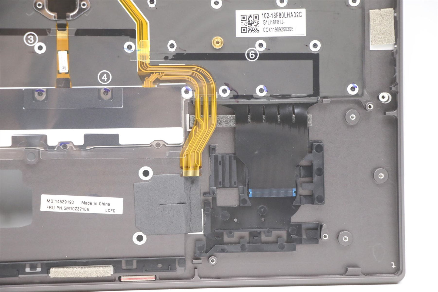 Lenovo ThinkPad X1 5th Gen Keyboard Palmrest Top Cover Japanese 5M10Z37106