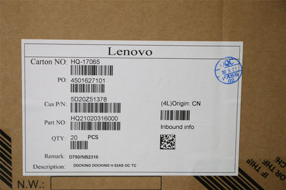 Lenovo DOCKING H 82AS OC TC 5D20Z51378