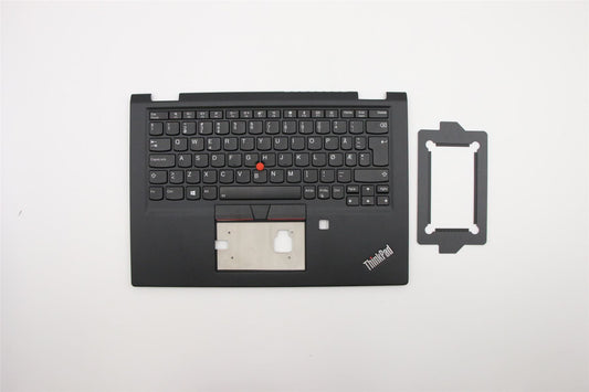 Lenovo Yoga X390 Palmrest Cover Touchpad Keyboard Nordic Black 02HL528
