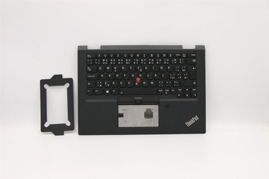 Lenovo Yoga X390 Keyboard Palmrest Top Cover Czech Black Backlit 02HL510