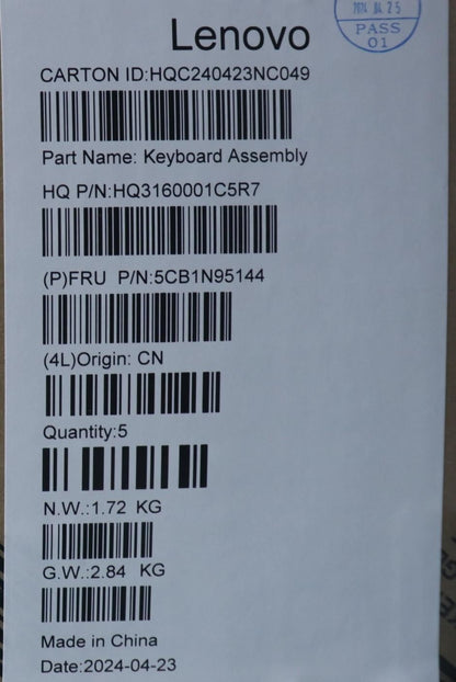 Lenovo UpperCaseASM SPA H83DL FP SG 5CB1N95144