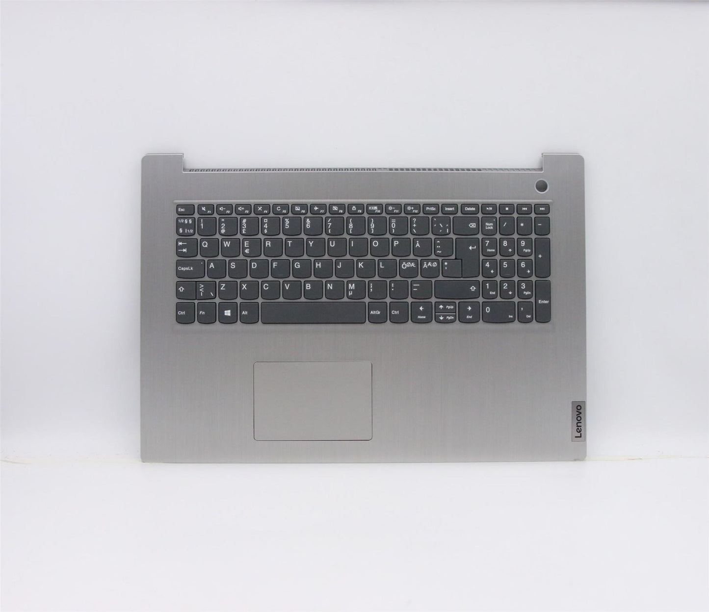 Lenovo IdeaPad 3-17ADA05 Palmrest Cover Touchpad Keyboard Nordic Grey 5CB0X56884