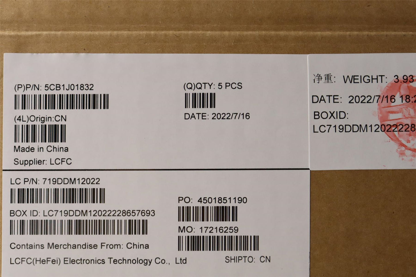Lenovo Upper Case ASM_ITA L82QG FPSG 5CB1J01832