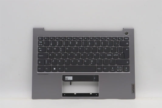 Lenovo ThinkBook 13s G4 IAP Palmrest Cover Keyboard Nordic Grey 5CB1H18265
