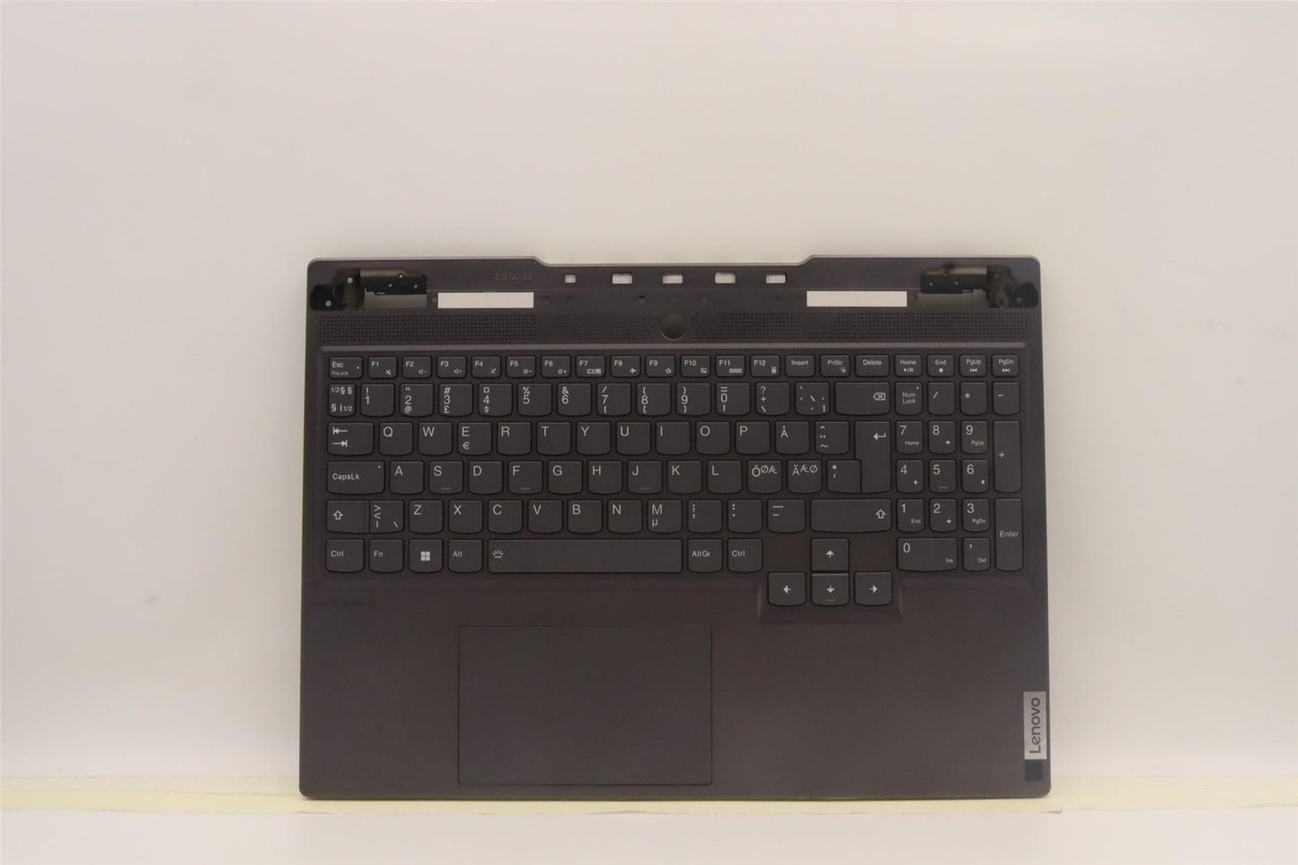 Lenovo S7 16IAH7 Palmrest Cover Touchpad Keyboard Nordic Storm Grey 5CB1J04396