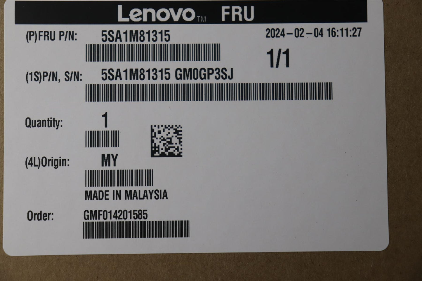Lenovo Legion T5 26IRB8 CPU Processor 5SA1M81315