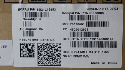 Lenovo Yoga 14s G3 IRU Motherboard Mainboard UMA INTELI71355U 8G 5B21L13953