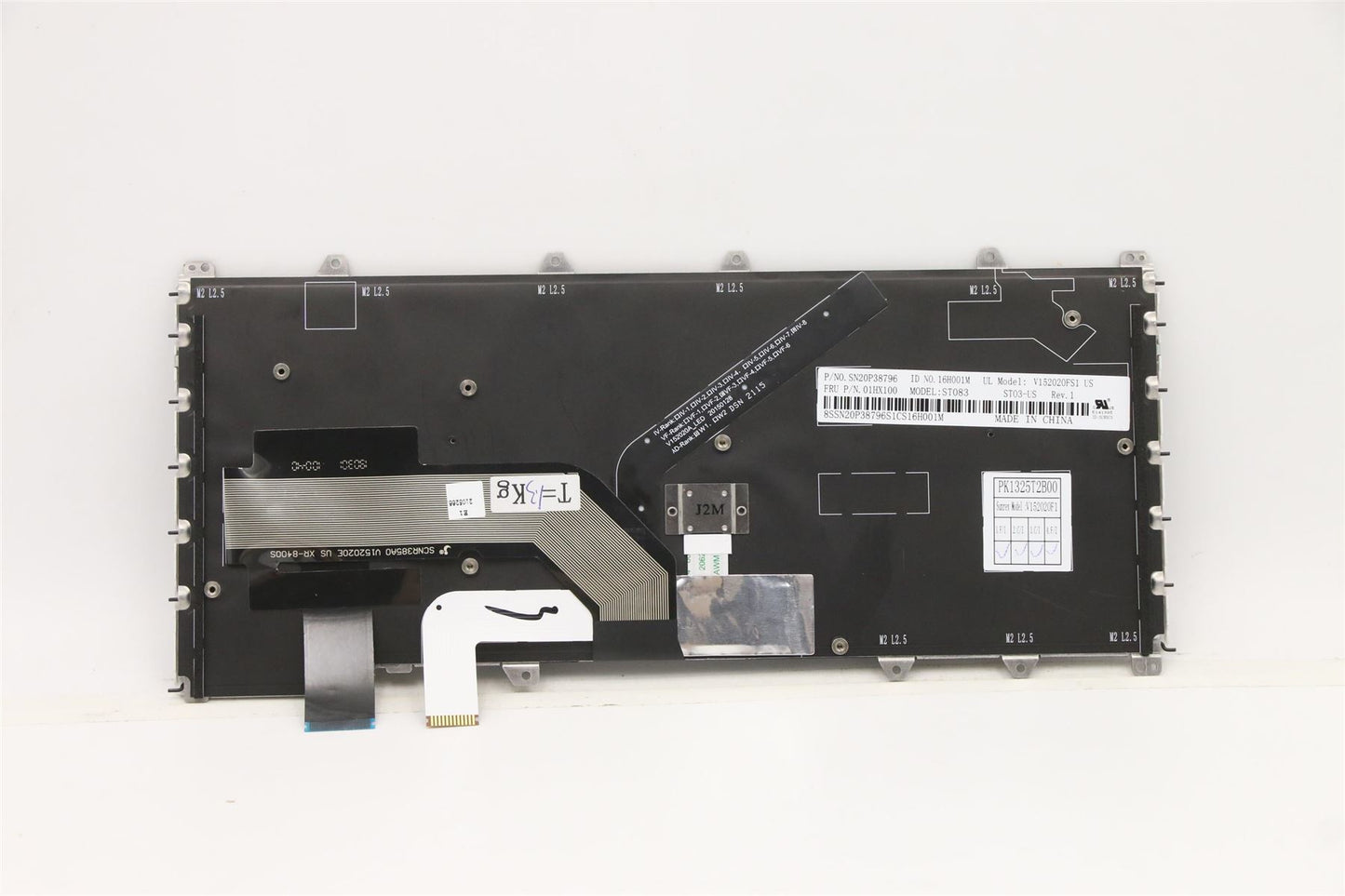 Lenovo Yoga X380 Keyboard US Silver Backlit 01HX100