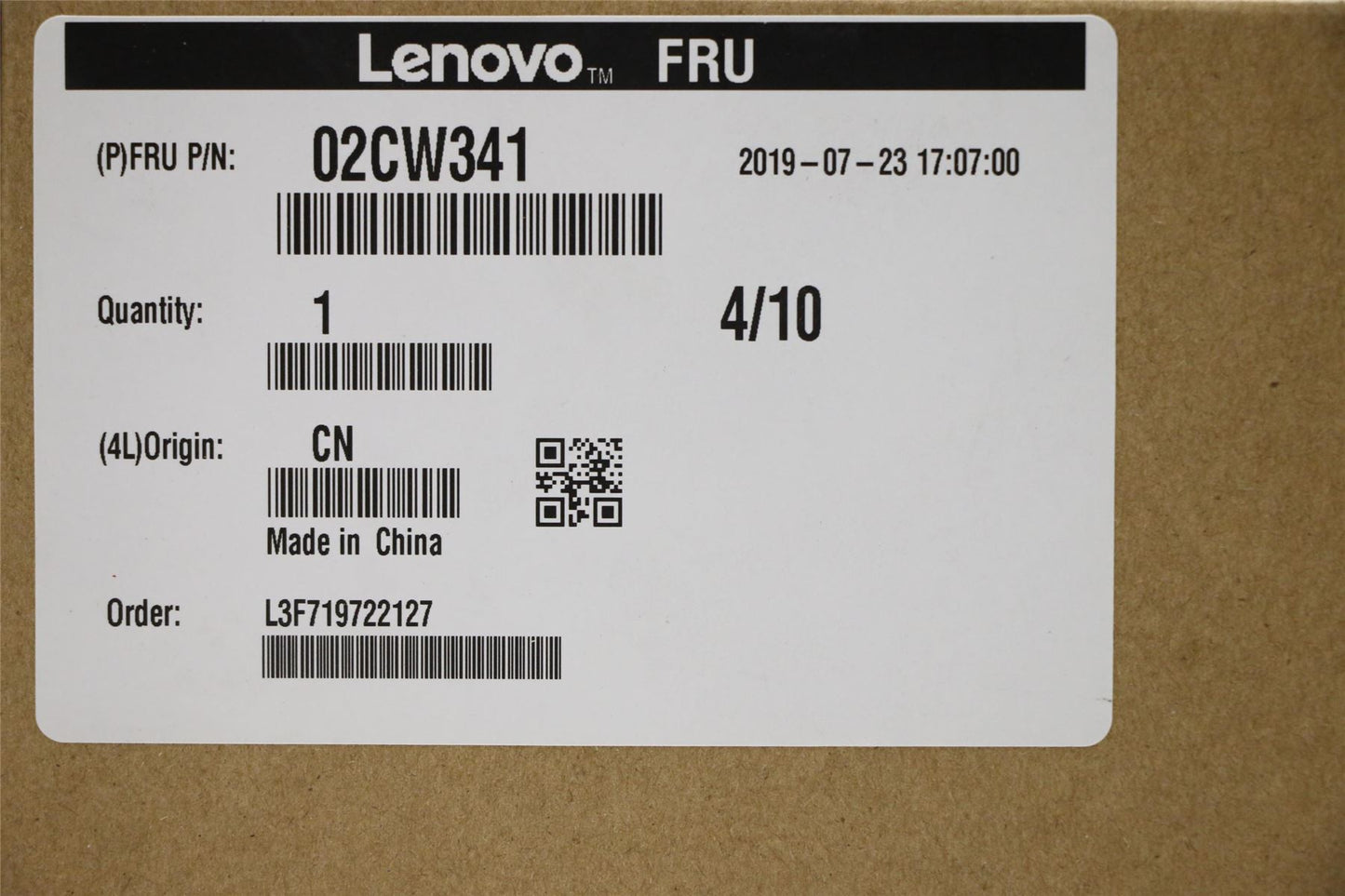 Lenovo M625 tiny fanless heatsink 6W 02CW341