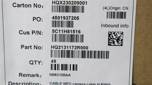 Lenovo WFC camera cable H 82W2 5C11H81516