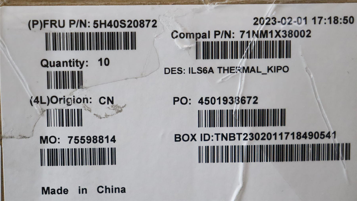 Lenovo 5H40S20871 HEATSINK Heatsink C 82XG KIPO