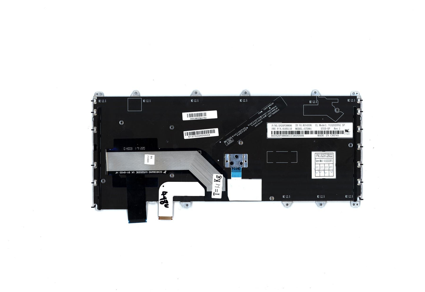 Lenovo ThinkPad X380 Keyboard Spanish Silver Backlit 01HX110