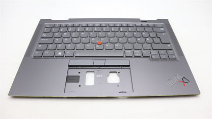 Lenovo ThinkPad X1 8th Gen Keyboard Palmrest Top Cover Norwegian Grey 5M11H62305