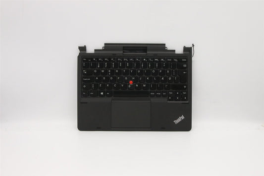 Lenovo ThinkPad Helix Palmrest Cover Touchpad Keyboard Danish Black 04X0632