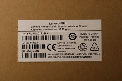 Lenovo ultraslim FRU US English 01FJ269