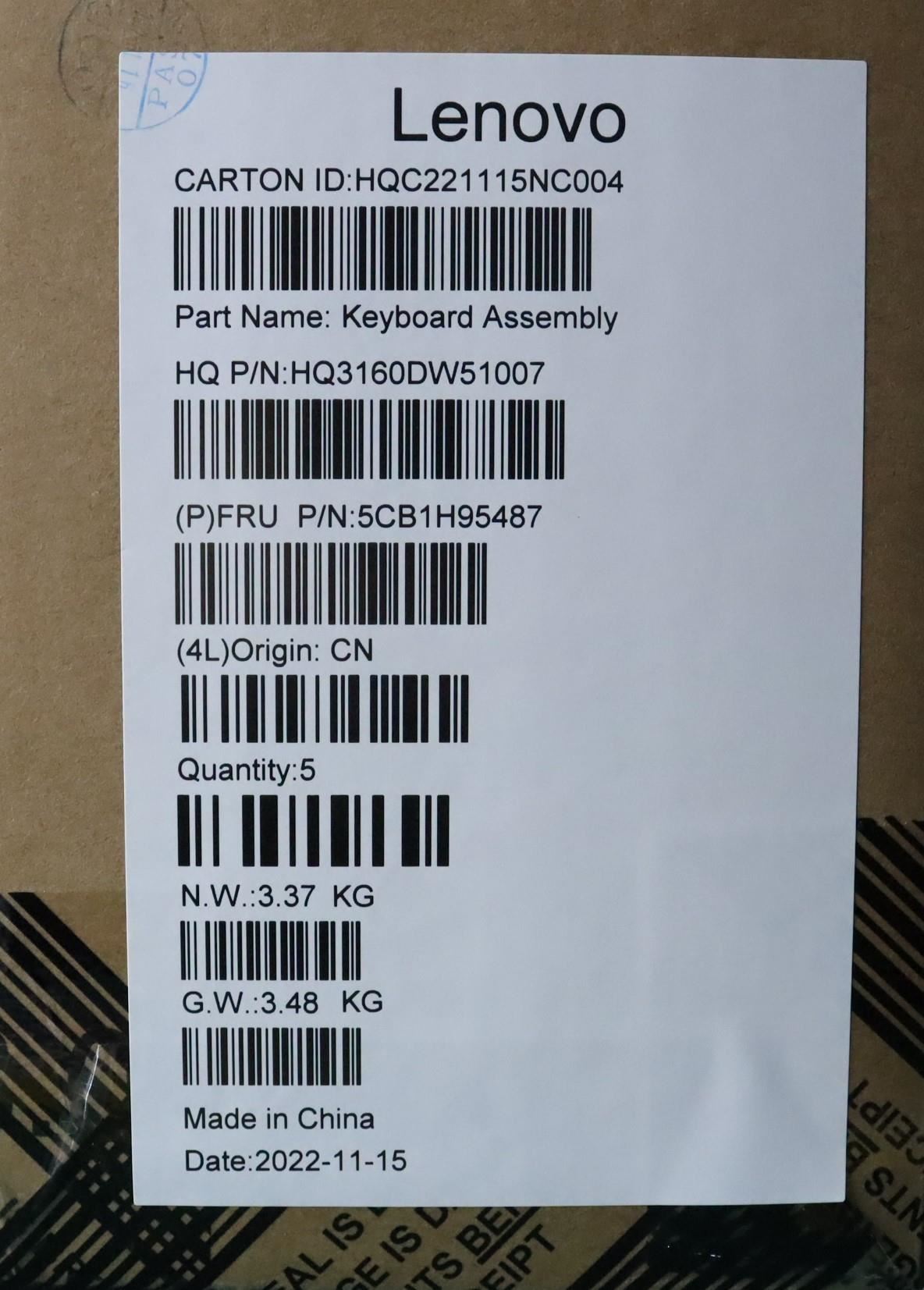 Lenovo IdeaPad 5 16IAH7 Palmrest Cover Touchpad Keyboard Russian 5CB1H95487