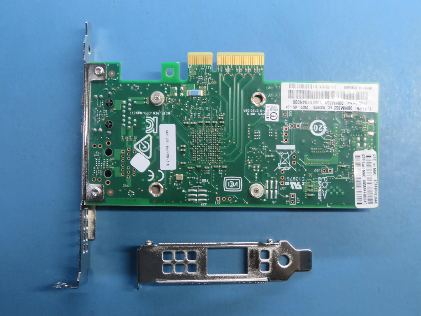 Lenovo X550-T1 Base-T Adapter 10GbE PCIe PCI Intel Board 00MM852