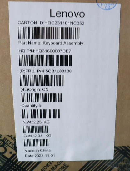 Lenovo Yoga 6 14IRH8 Palmrest Cover Touchpad Keyboard Russian 5CB1L88138