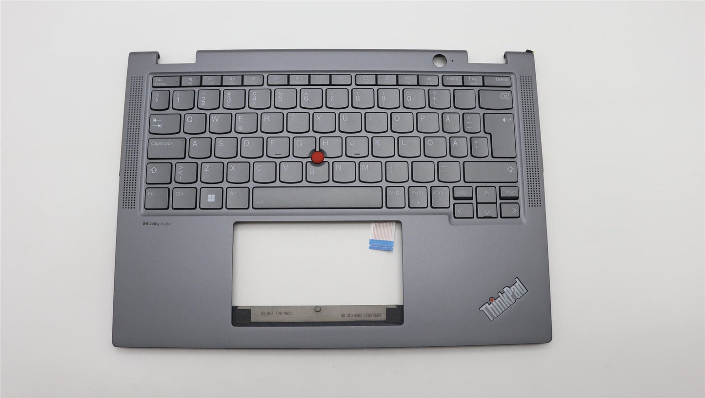 Lenovo ThinkPad X13 Gen 4 Keyboard Palmrest Top Cover Grey Backlit 5M11L64744