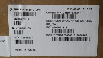 Lenovo IdeaPad 5 14ABR8 Palmrest Cover Touchpad Keyboard Italian 5CB1L10941