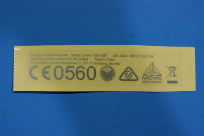 Lenovo TB2-X30F RatingLabel&*HQ60402418000 CS 5L18C03800