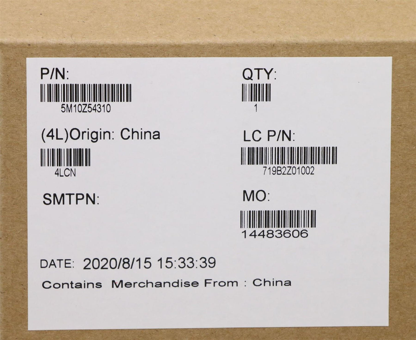 Lenovo UHD IPS noTCH Color calib CSOT 5M10Z54310