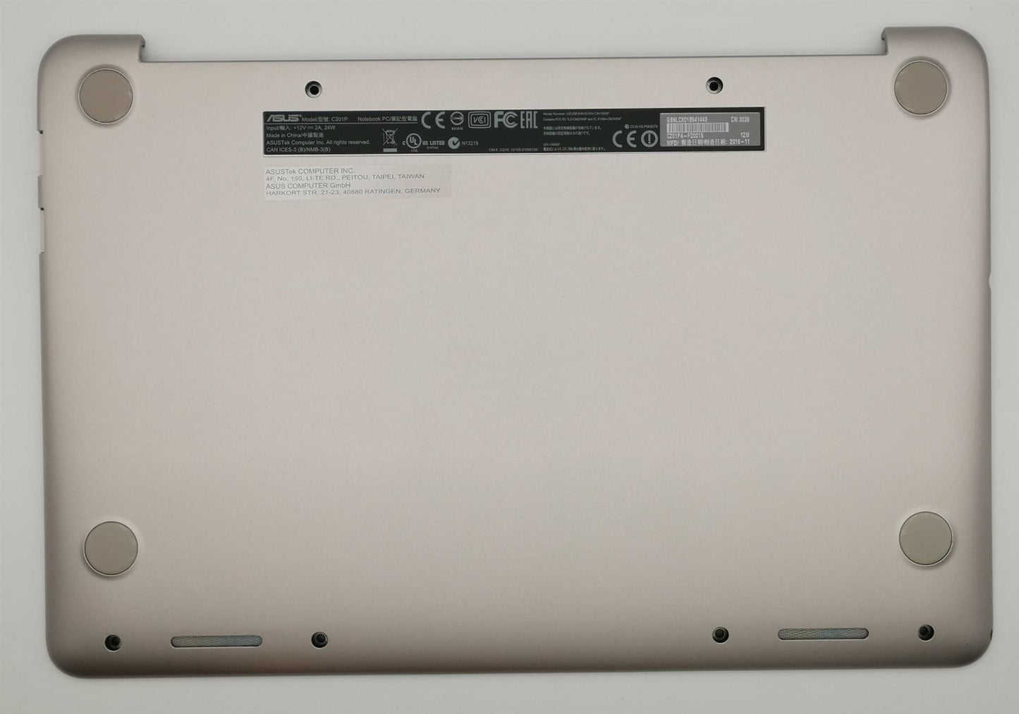 Asus C201PA C201PA Bottom Case Assy 90NL0913-R7D010
