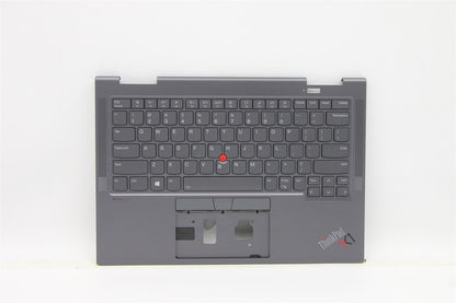 Lenovo Yoga X1 6th Keyboard Palmrest Top Cover US Grey Backlit 5M11C40952