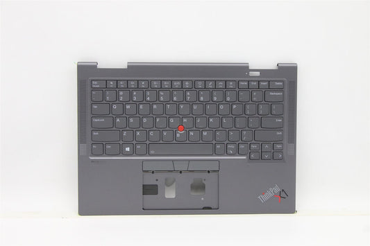 Lenovo Yoga X1 6th Keyboard Palmrest Top Cover US Grey Backlit 5M11C40952