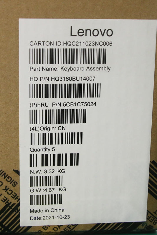 Lenovo Upper Case ASM_THAI H82L5STOUMA 5CB1C75024