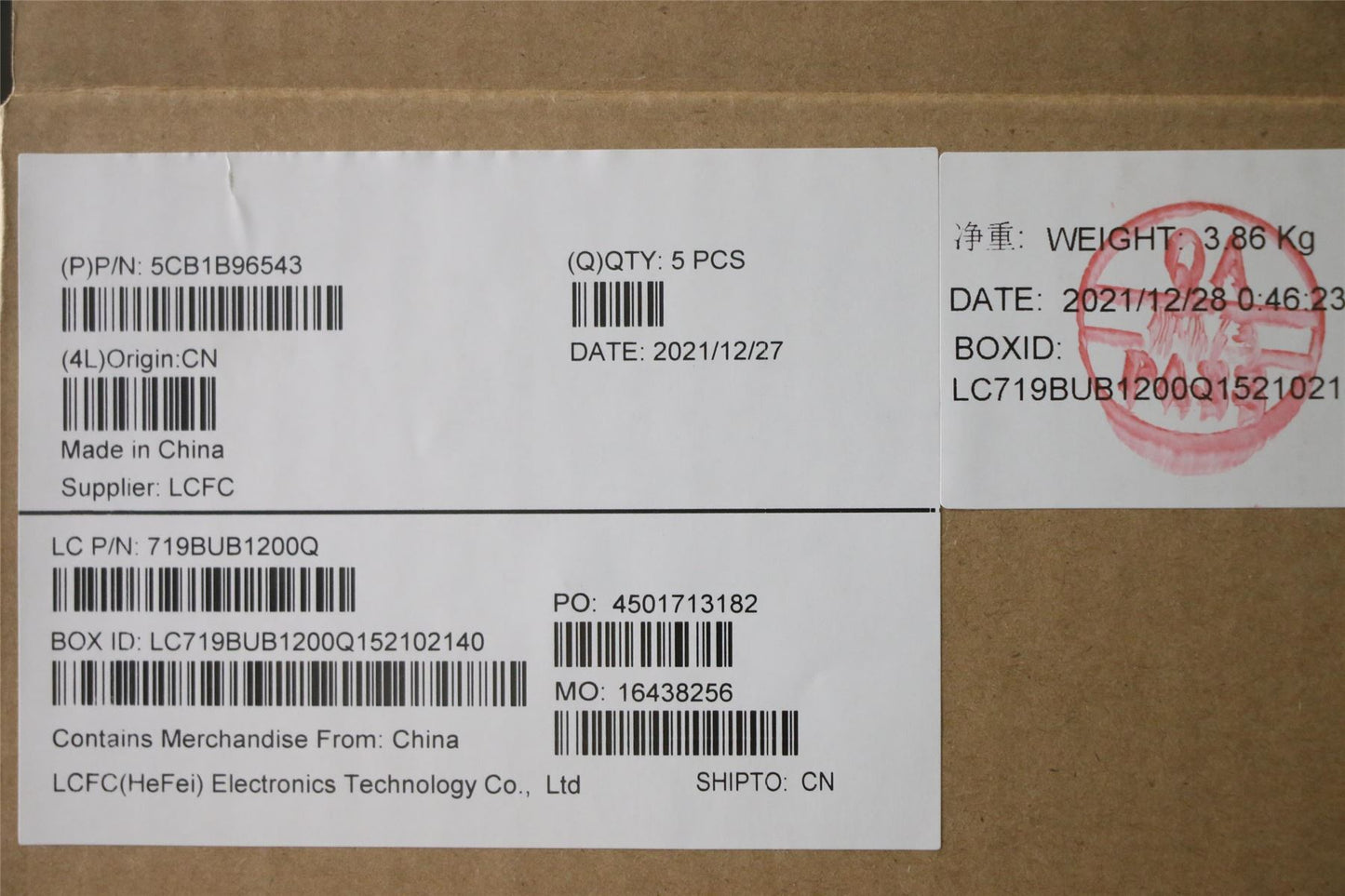 Lenovo Upper Case ASM_ENG L82H9 FP A/BDIS 5CB1B96543