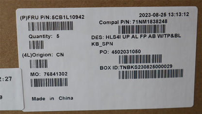 Lenovo UpperCase_SPA C82XD FP AB BL AL 5CB1L10942