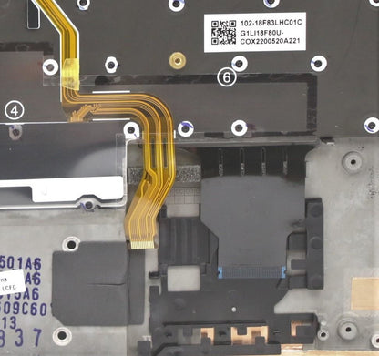 Lenovo ThinkPad X1 8th Gen Keyboard Palmrest Top Cover Deep Black 5M10Z37036