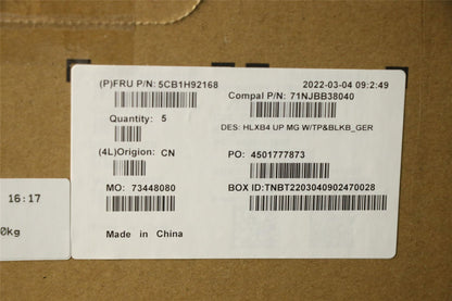 Lenovo ThinkBook 14 G4 ABA Palmrest Cover Touchpad Keyboard German 5CB1H92168